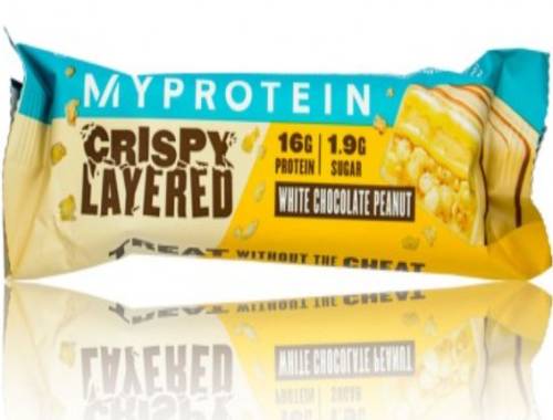 Myprotein Crispy Layered Bar - White C Peanut 58gr, .